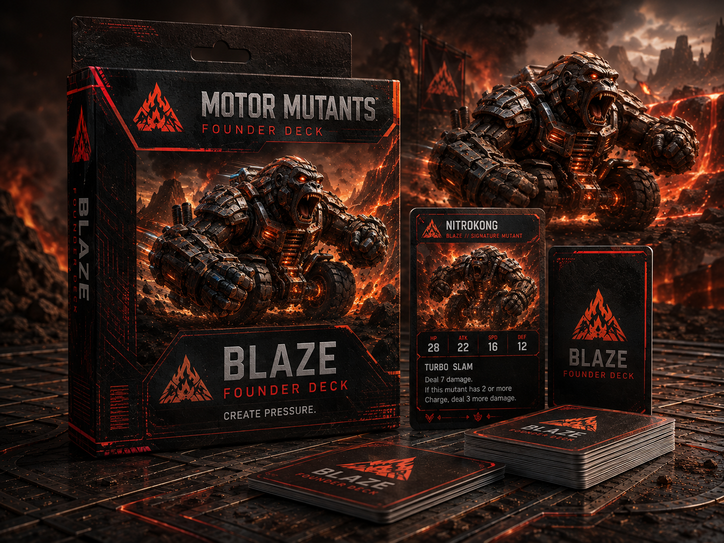 Blaze founder deck hero artwork.