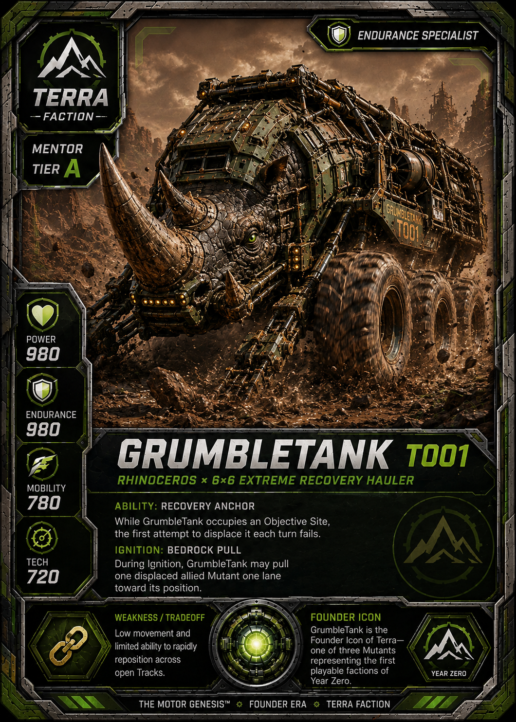 Grumbletank card artwork.